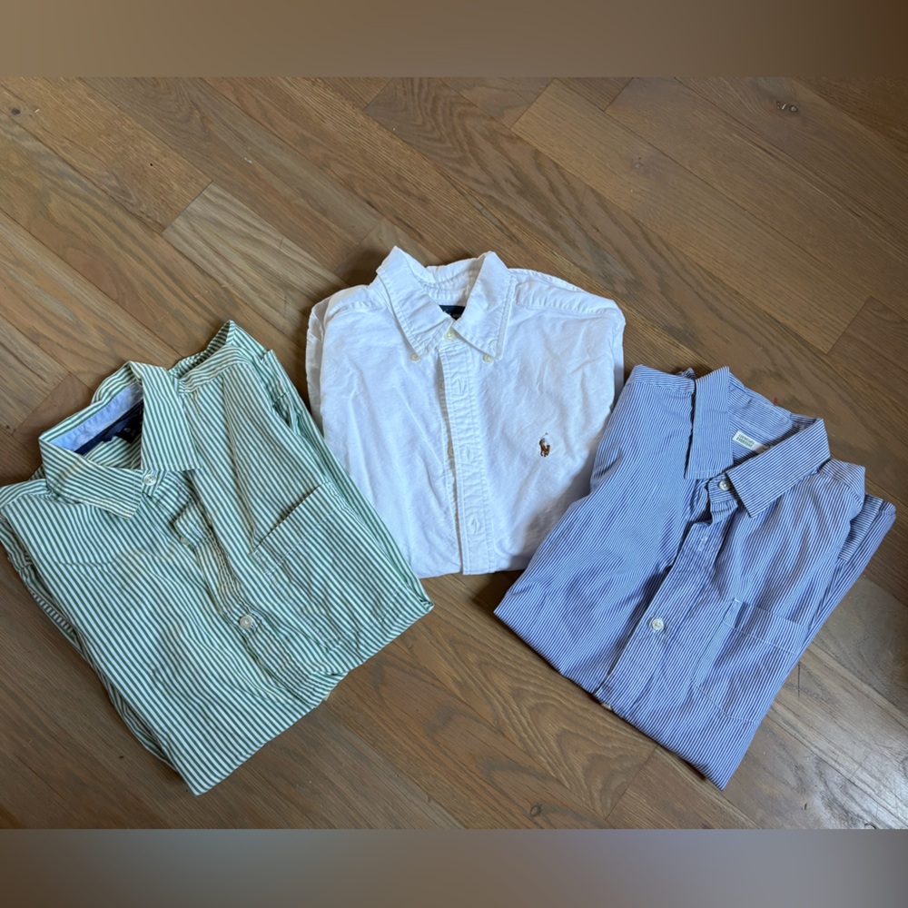 Classic Men's Striped and Solid Shirts Set